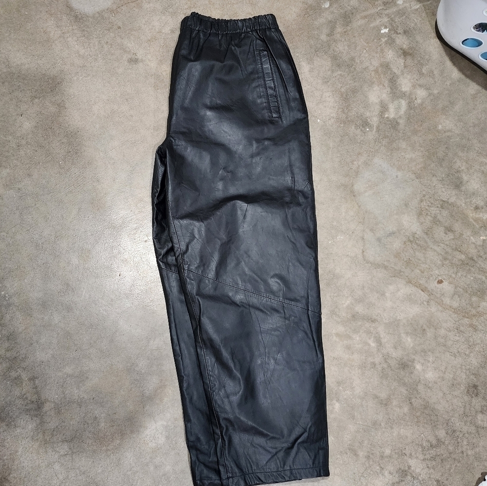 Vintage Leather Pull-on Pants - Picture 2 of 11
